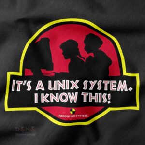 Developer geek hoodie Unix System Park dinosaur parody