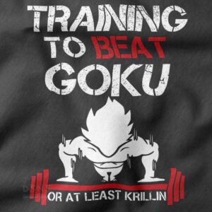 Dragon Ball training to beat Goku fan T-shirt design