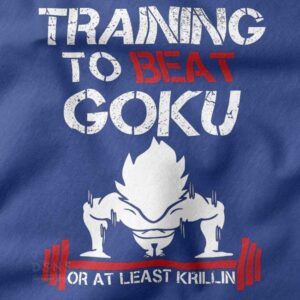 Dragon Ball training to beat Goku gym tank top design