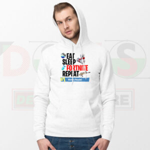 Eat Sleep Fortnite Repeat Hoodie – Gamer Battle Royale Graphic