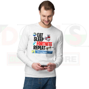 Eat Sleep Fortnite Repeat Sweatshirt – Gamer Battle Royale Crewneck