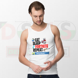 Eat Sleep Fortnite Repeat Tank Top – Gamer Battle Royale Graphic