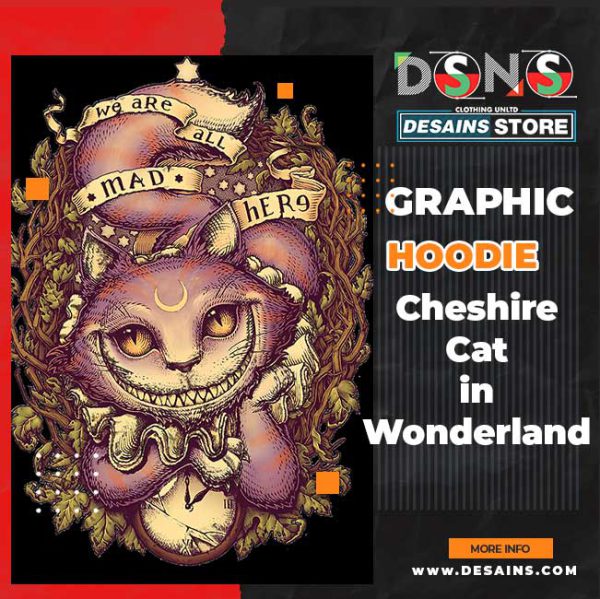Ethereal Wonderland Hoodie - Cheshire Cat Alice