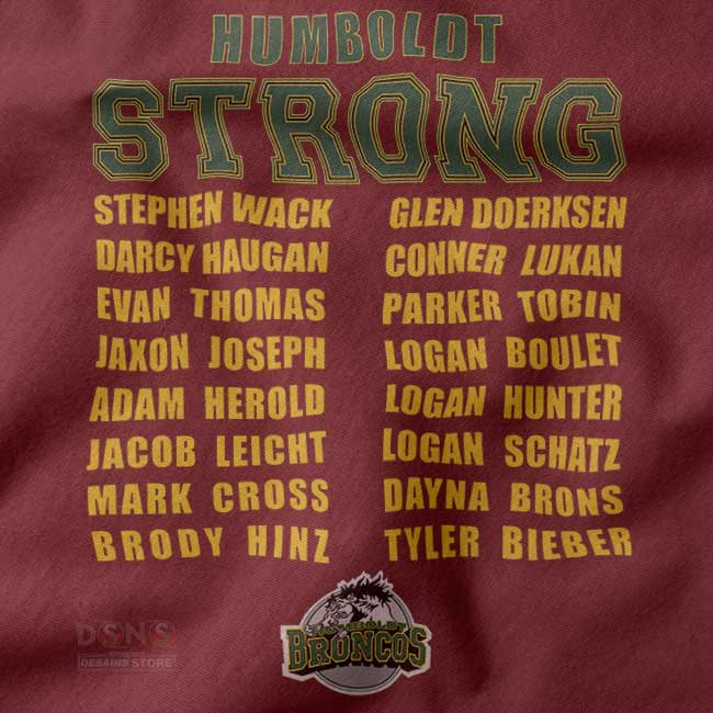 Humboldt Broncos memorial graphic tee streetwear style