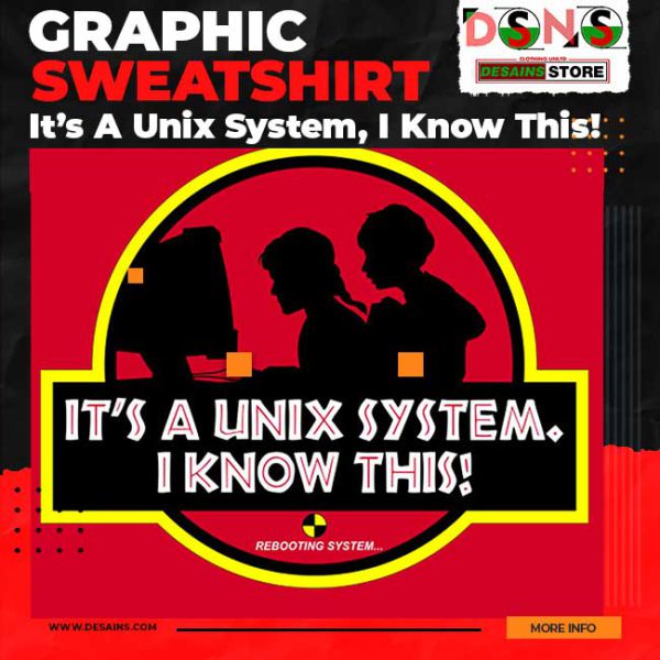 Jurassic Park UNIX System Legend Graphic Sweatshirt