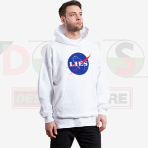NASA Lies Funny Logo Hoodie – Space Meme Streetwear