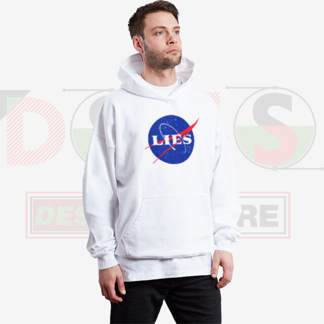 NASA Lies Funny Logo Hoodie