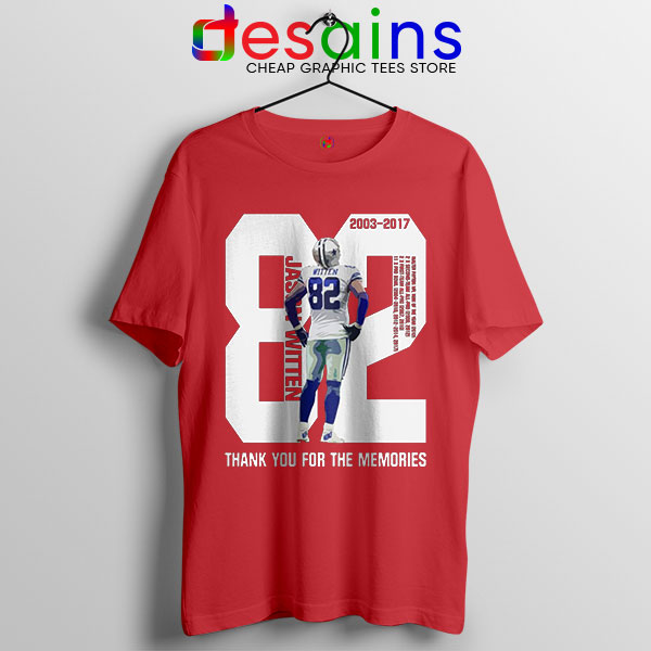 NFL Tee Shirt Red Jason Witten Thank You for the Memories