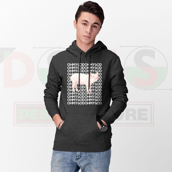 Oh My God Pig Funny Hoodie – Cute Meme Animal Graphic