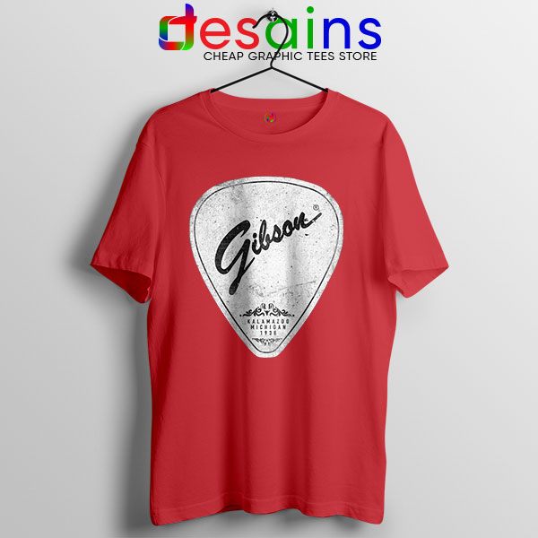 Parts for Gibson Guitars Pick Red Tshirt Vintage Acoustic