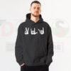 Peace Love Death Metal Hoodie – Funny Heavy Metal Graphic