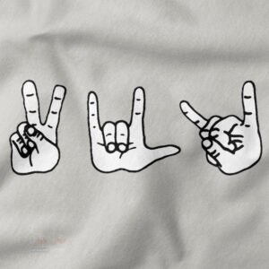 Peace Love Death Metal metalhead graphic sweatshirt
