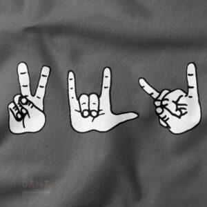 Peace Love Death Metal rock music fan T-shirt