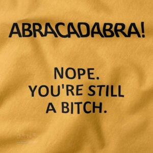 Playful streetwear hoodie – Abracadabra Nope graphic