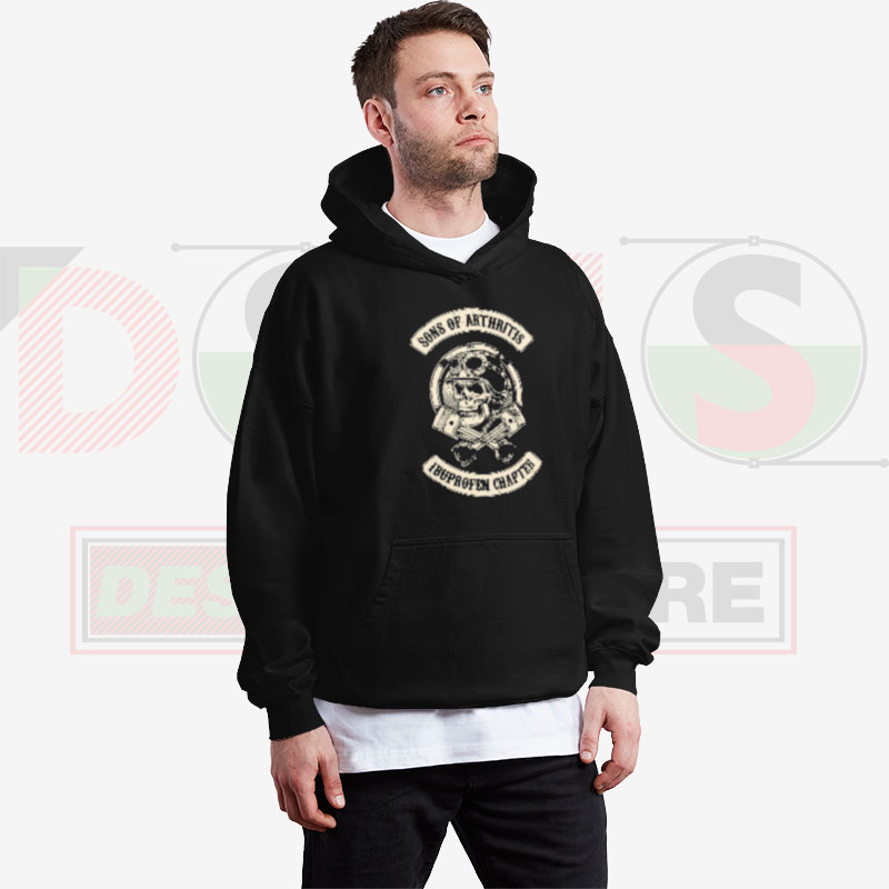 Sons of Arthritis Ibuprofen Chapter 3 Biker Hoodie – Funny Rider Graphic