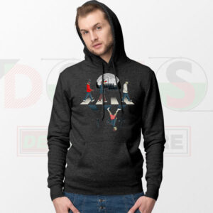Stranger Things Upside Down Abbey Road Hoodie – Retro Graphic Hoodie