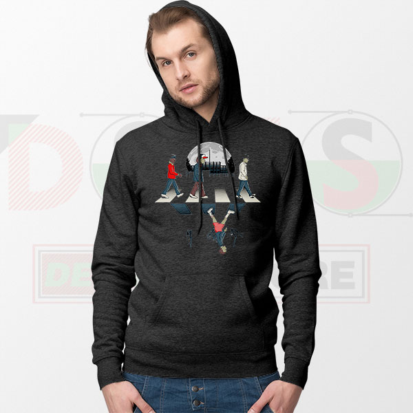Stranger Things Upside Down Abbey Road Hoodie – Retro Graphic Hoodie