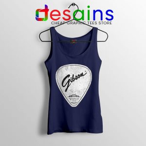 Tank Top Navy Legendary Guitar Pick Mashup Gibson Vintage