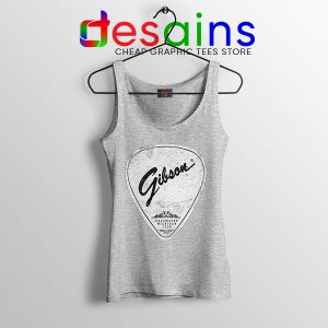 Tank Top SPort Grey Legendary Guitar Pick Mashup Gibson Vintage