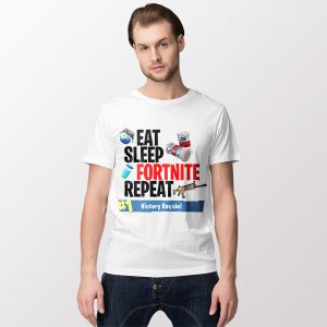 Tee Shirt Fortnite Eat Sleep Fortnite Repeat