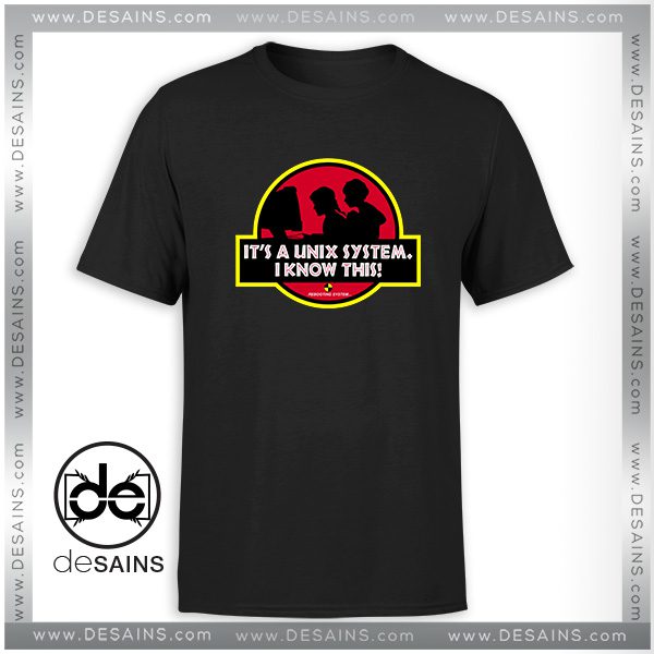 Tee Shirt Unix System Park Jurassic Park Logo Tee Shirt Size S-3XL