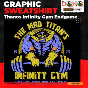 Train like the Mad Titan in style Thanos Graphic Sweatshirt