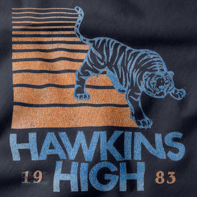 Vintage Hawkins High School hoodie inspired by Stranger Things