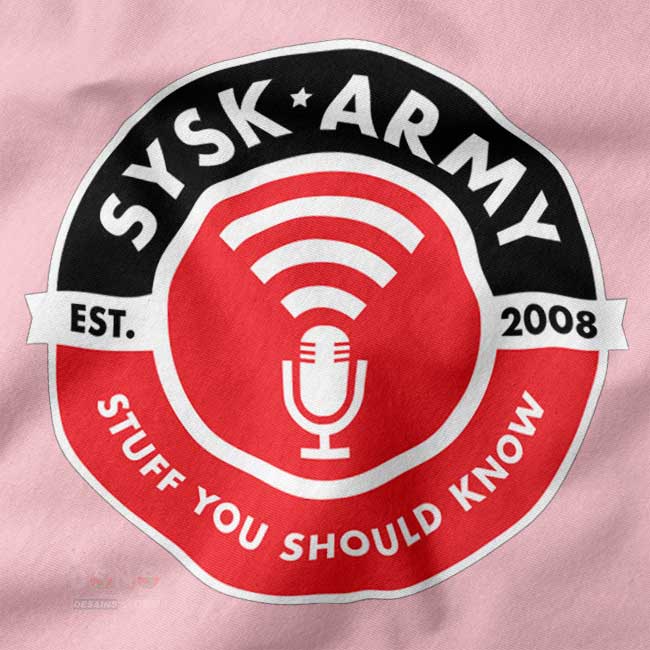 minimalist SYSK Army podcast fan T-shirt