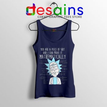 A Way Back Home Navy Tank Top Mathematically Rick Morty