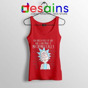 A Way Back Home Red Tank Top Mathematically Rick Morty
