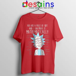 A Way Back Home Red Tee Shirt Mathematically Rick And Morty