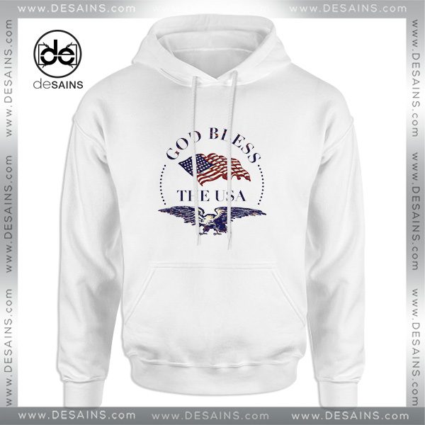 Happy 4th of July Hoodie God Bless America Logo