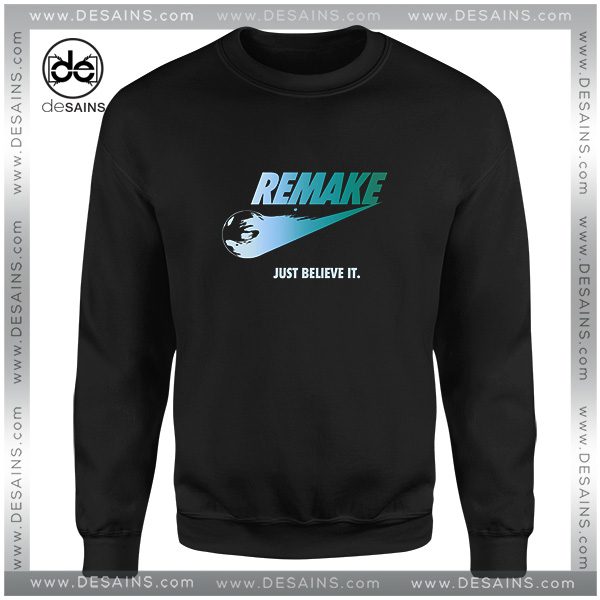 Cheap Graphic Sweatshirt Remake Just Believe it Crewneck Size S-3XL