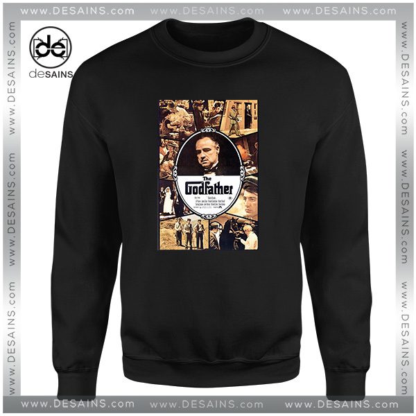 Cheap Graphic Sweatshirt The Godfather Movie Poster Vintage