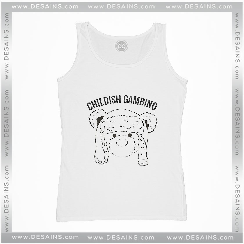 Cheap Graphic Tank Top Childish Gambino Teddy Bear Size S-3XL