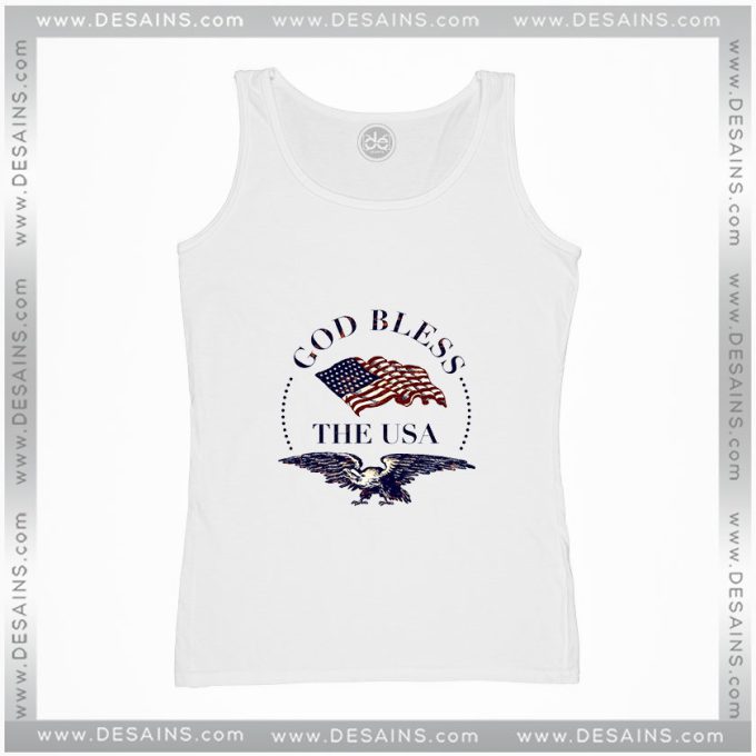 Tank Top God Bless America Logo Happy 4th of July