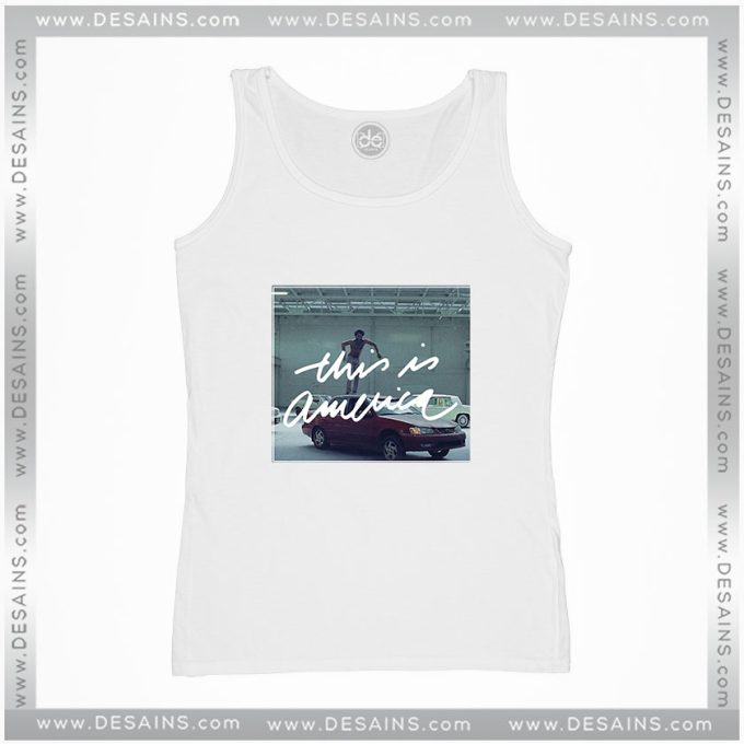 Cheap Graphic Tank Top This is America Gambino Poster