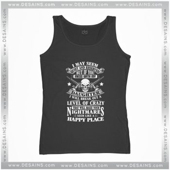Cheap Graphic Tank Top Veteran Day Dont Mess with my Daughter