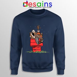 Peanuts Guardians of Galaxy 3 Navy Sweatshirt Rocket and Groot