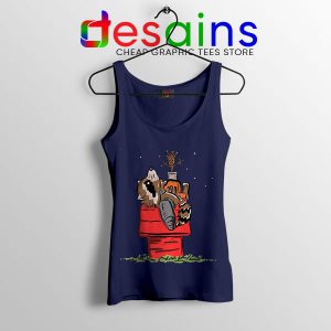 Peanuts Guardians of Galaxy 3 Navy Tank Top Rocket Groot Snoopy