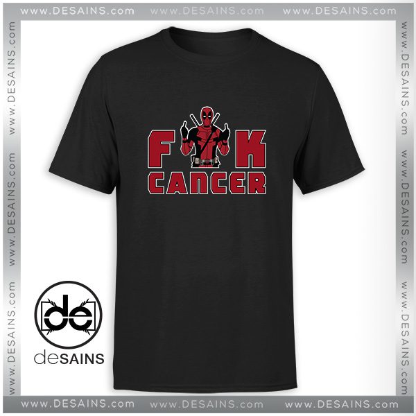 Marvel Funny Tee Shirt Deadpool Fuck Cancer