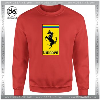 Cheap Sweatshirt Gay Pride Month Ferrari Logo Unicorn Crewneck Shop