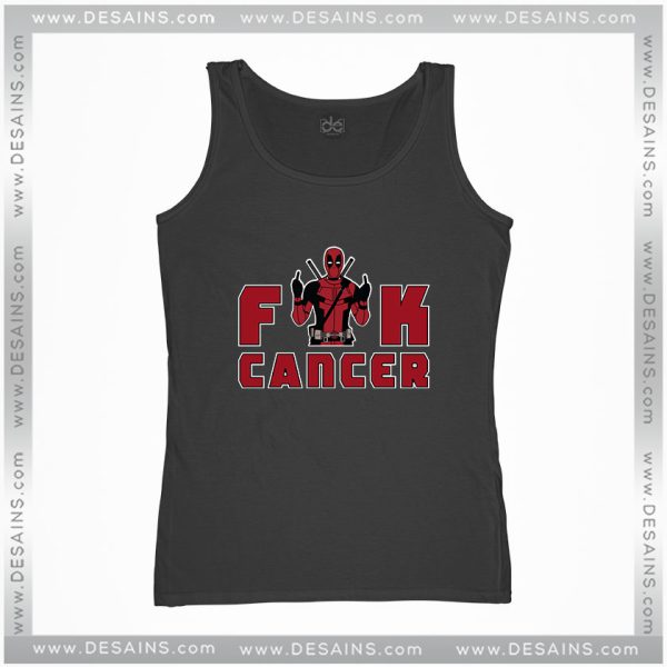 Marvel Tank Top Deadpool Fuck Cancer Meme Movie