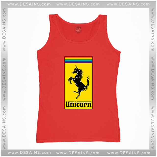 Tank Top Gay Pride Month Ferrari Logo Unicorn LGBT