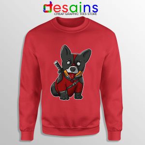 Funny Marvel Red Sweatshirt Corgi Puppies CorgiPool Deadpool