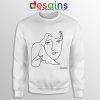 Art Sweatshirt Picasso Woman with Dove Sketch Paint
