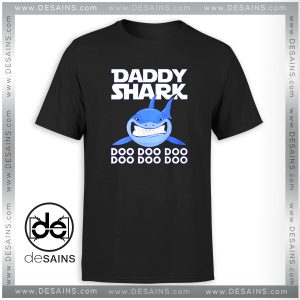Funny Dad Tee Shirt Daddy Shark Fathers Day Gift