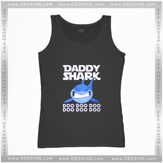 Dad Tank Top Daddy Shark Fathers Day Gift Funny