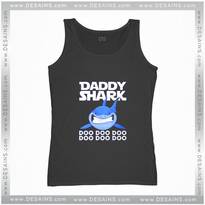 Dad Tank Top Daddy Shark Fathers Day Gift Funny