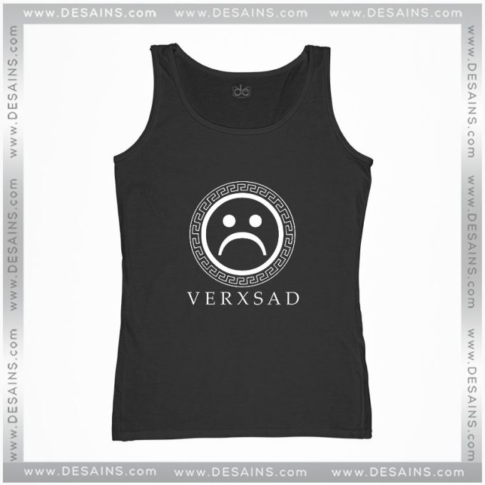 Sad Emoticon Face Tank Top VERXSAD Fashion Logo